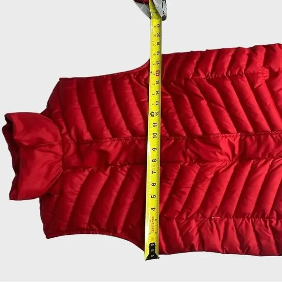 Talbots Petites Quilted Chevron Down Puffer Vest Women's MP Zip Snaps Pockets - Picture 5 of 9